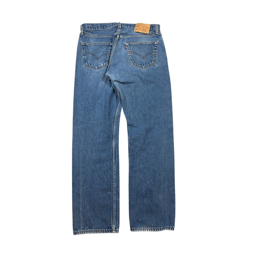 Vtg Levi's 501xx Jeans Men's Size 36X34 Blue Denim Flat Front Straight Leg - Picture 5 of 7